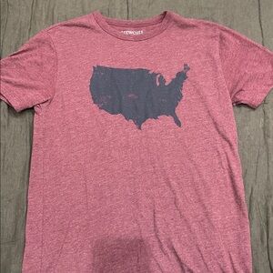 Crewcuts Maroon T-Shirt with USA Graphic